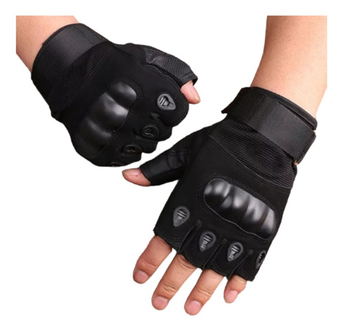 Guantes Medio Dedo Antideslizantes Ciclismo Moto Táctico