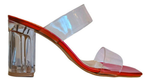 Zapatillas Tacón Transparente Elegante - 8090