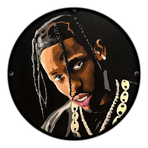 #216 - Cuadro Decorativo Vintage 20 Cm / Travis Scott Trap