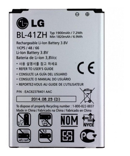 Pila Bateria LG Bl-41zh L50 D213 Leon H340 Fino D290 Orig