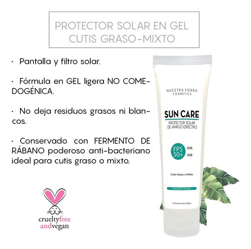 Imagen 8 de 8 de Protector Solar En Gel Para Cutis Graso/mixto Fps 50