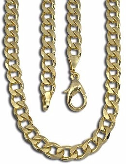 Imagem 1 de 1 de Corrente Masculina Grossa Folheada A Ouro
