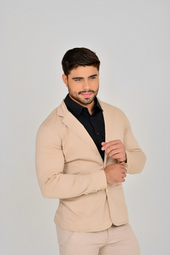 Blazer Masculino Casual Slim Fit Com Elastano