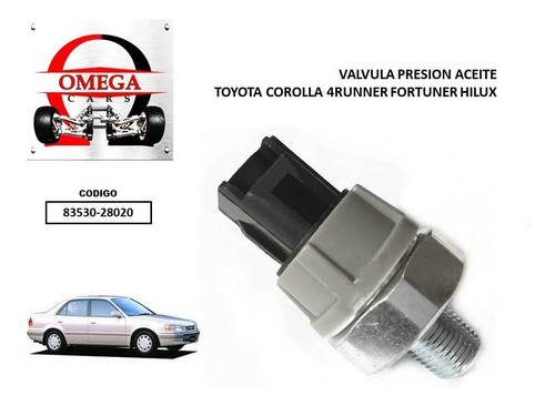 Valvula Presion Aceite Toyota Corolla 4runner Fortuner Hilux