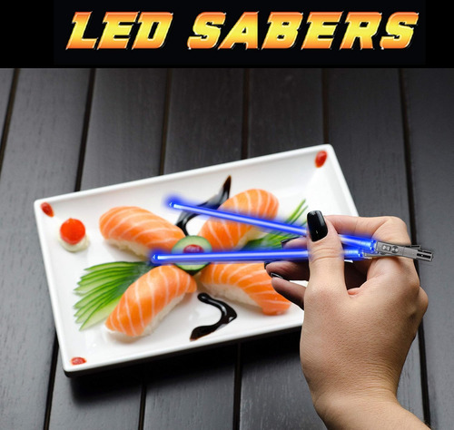 Lightsaber Chopsticks Light Up Star Wars Led Azul, 1 Par