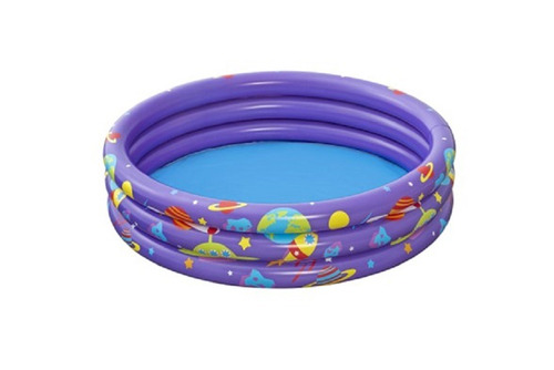 Imagen 1 de 6 de Alberca Redonda 1.02x.25cm Con Pelotas Morada 52466 Bestway
