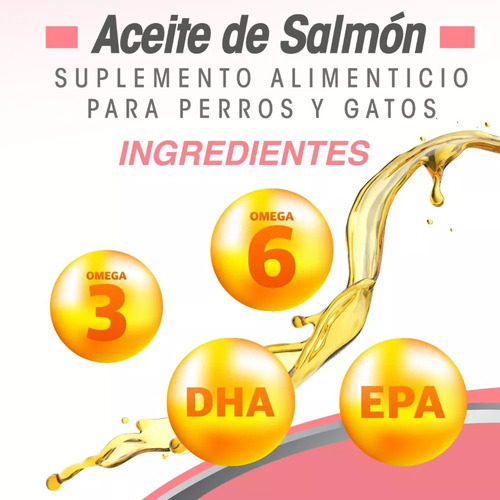 Kit Piel Y Pelo Dog Ms Aceite Salmon 250ml + Derma Care 60ts