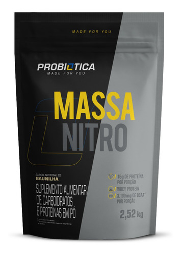 Hipercalórico Massa Nitro 2520kg Refil - Probiotica 