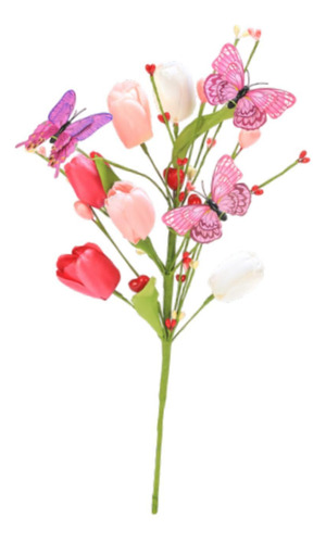 Flores Artificiales Tulipanes Adornos Florales 1 Pieza