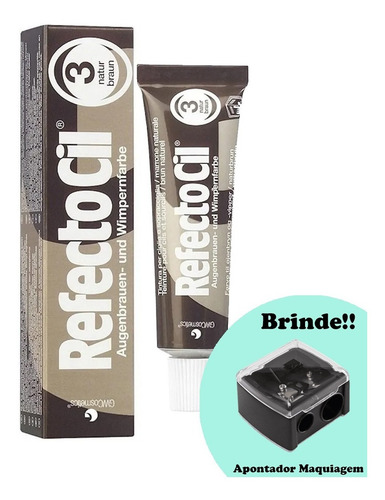 Imagem 1 de 3 de Tinta Tintura Cílios Sobrancelhas Refectocil 3 - 15ml