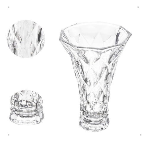 Vaso De Cristal Diamond 15x25cm