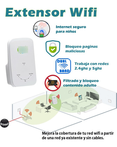 Extensor Repetidor Wifi Con Bloqueo Paginas Web