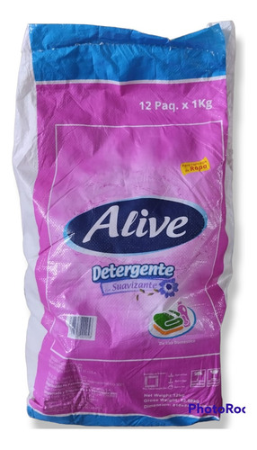 Bulto Detergente Alive De Kilo Con Suavizante 12 Unidades
