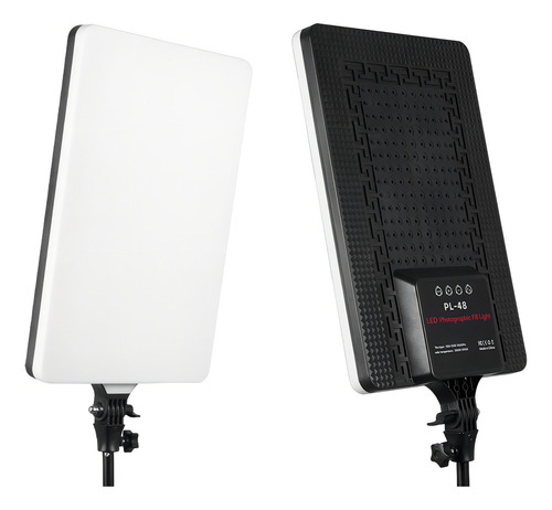 Luz LED genérica PL-48 com estrutura preta 127/220V