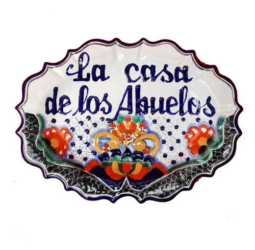 Platón Placa Talavera Poblana M12 La Casa De Los Abuelos Plc