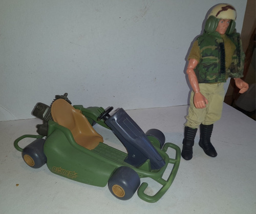 Gi Joe Figura 12 Con Vehiculo Go Kart Buggy Hasbro 1996 (Usado)