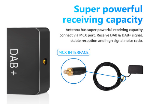 Receptor De Radio Dab Para Coche Con Señal Alimentado Por Us