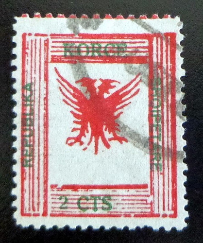 Albania, Sello Yv. 53 Águila 1917 Falso Usado L7579