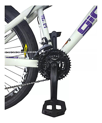 Bicicleta Gios 4 Trix/frx Evo Do Grau Aro Vmaxx 21v Branco Com Roxo 15 "