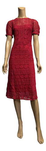 Vestido Largo Guipur Marca Mango Talla S