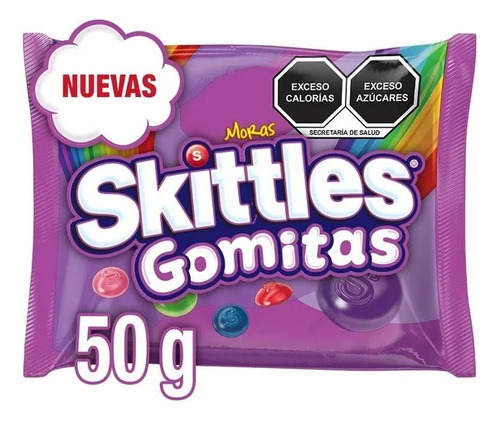 9 Pza Gomitas Skittles Moras Con Sabores De Frutas 50 G