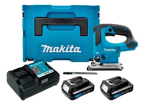 Sierra Caladora Inalámbrica Makita JV103DWYJ 12V Con Maletin Uso Profesional Para Carpinteria