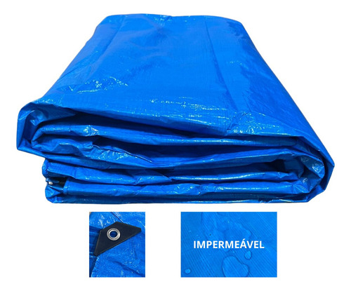 Lona Azul Cobertura 3x5 Impermeável Capa Pra Piscina Barraca