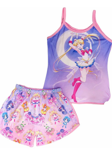 Pijama Sailor Moon Short Y Blusa Unitalla