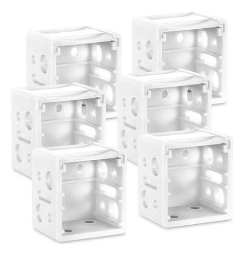 6 Piezas 1 Pulgada Soportes De Persiana Blanco Perfil C...