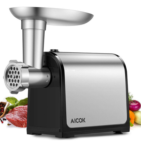 Molino De Carne Eléctrica Aicok 3 En 1 - Mc2430 Color Gris