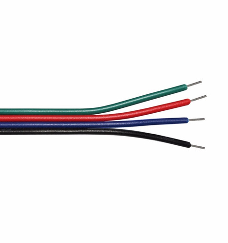 Imagen 1 de 6 de Cable Rgb 1mt.. Para Tira Led U Otros... 4 Cables. Por Metro