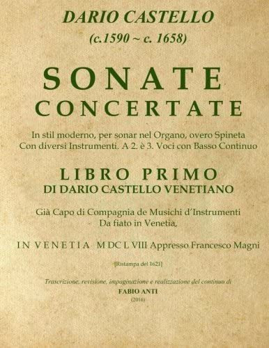 Libro: Castello Dario (c.1590 - C.1658) - Sonate Concertate