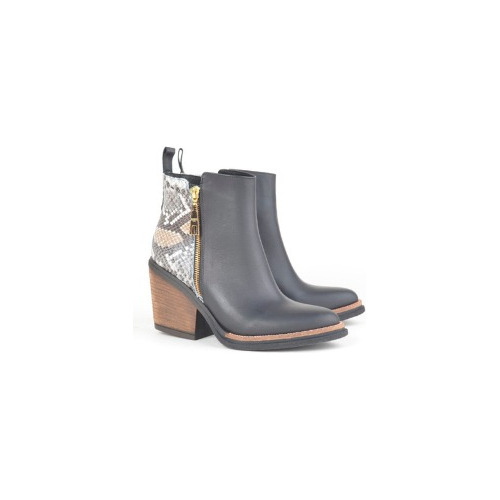 Botinetas Botas Botitas De Mujer De Cuero Kioto - Ferraro