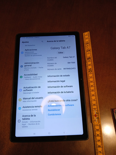Tablet Samsung Galaxy Tab A7, Modelo Smt500 (10 ) Muy Buena. Gris Oscuro (Usado)