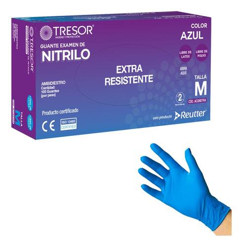 Guante Nitrilo Doble Grosor Extra Resistente T  M