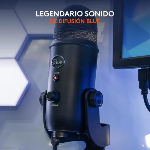 Micrófono Blue Yeti Condensador Color Black