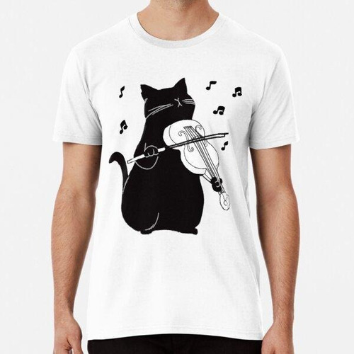 Remera  Violinista O Amante De Los Gatos Algodon Premium