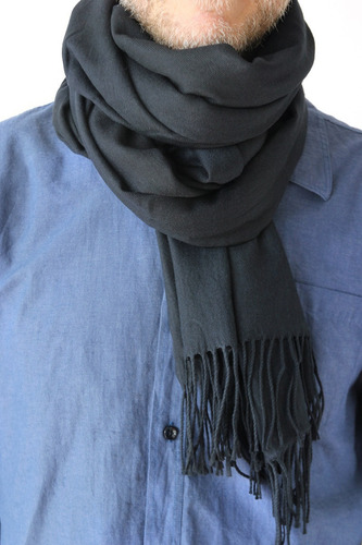 Imagen 4 de 4 de Pashmina Chalina Lisa Hombre Gruesa Abrigada