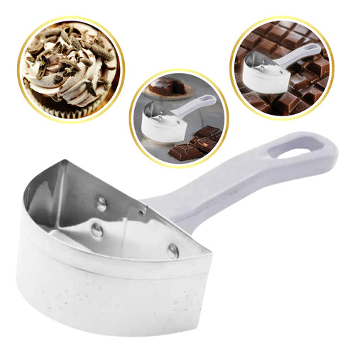 Raspador Espátula De Chocolate Meia Lua Caparroz Aço Inox