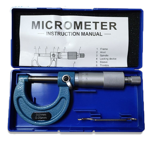 Micrómetro Exterior De 0 A 1 Pulgada 0.0001 Precisión