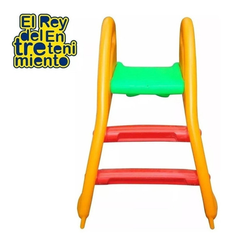 Imagen 5 de 7 de Tobogán Infantil Plástico Plegable Niño +2 Pisos Goma El Rey