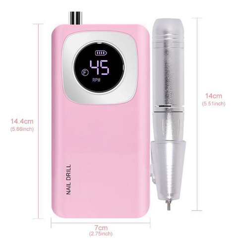 Taladro Eléctrico Inalámbrico Para Uñas, Juego De Rosa