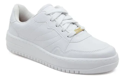 Tênis Casual Conforto Vizzano Flatform Branco Original