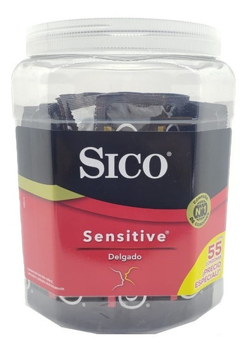 55 Condones Sensitive Delgado Sico + Envío Discreto