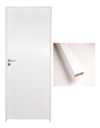 Kit Porta Drywall Primer Semi-pronta Completa Com Guarnição Cor Branco