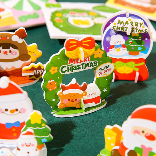 10x Diy 3d Quebra-cabeça Montessori Brinquedo Natal