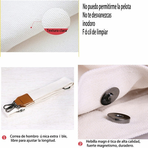Imagen 5 de 8 de Bolso Para Mujer, Lona Impermeable Original Grande