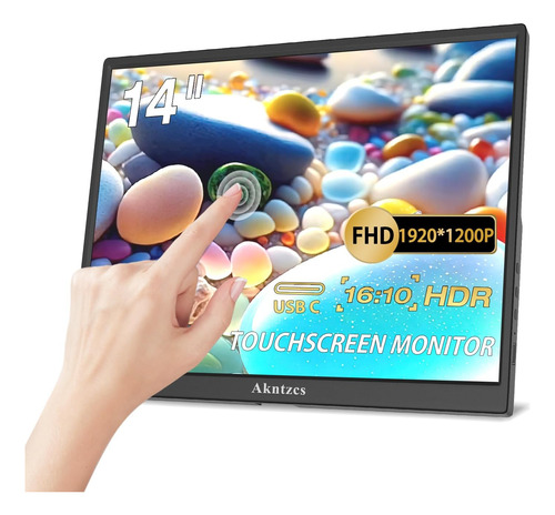 Pantalla Táctil De Monitor Portátil Akntzcs 14 Fhd Usbc Ips