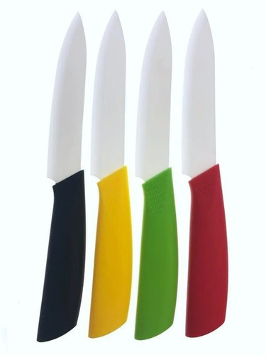 Imagen 4 de 5 de Cuchillo De Cerámica Mango Silicona 27cm