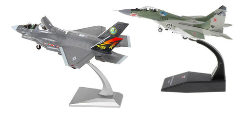 2 Unidades 1/72 F-35b Avión 1:100 Escala Mig-29 Fighter Fund